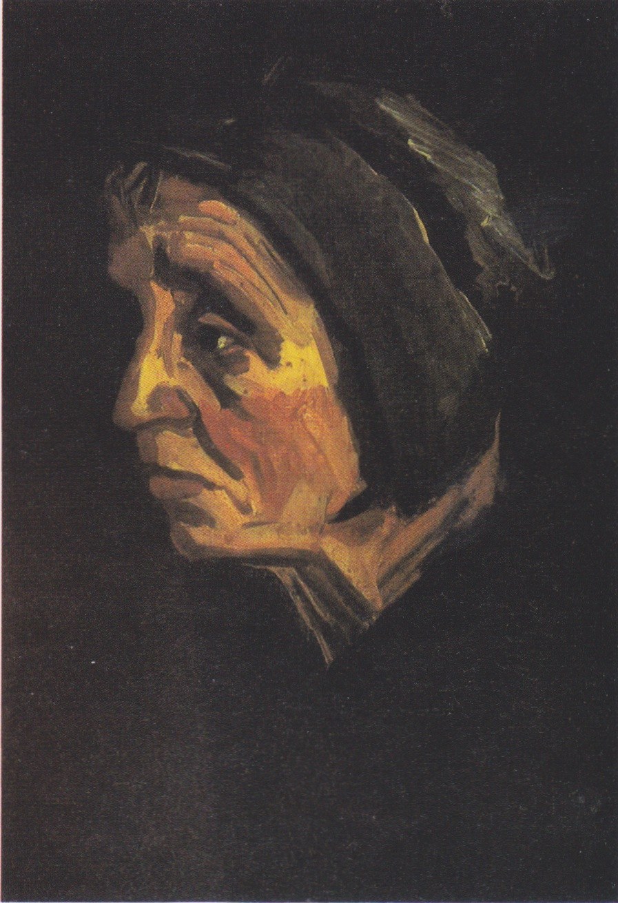 Cabeza de anciana con cofia oscura, Van Gogh, Kröller-Müller
