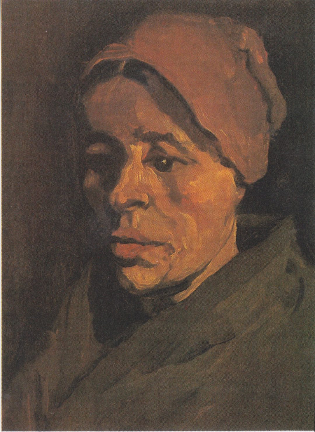 Cabeza de campesina con cofia parda, Van Gogh