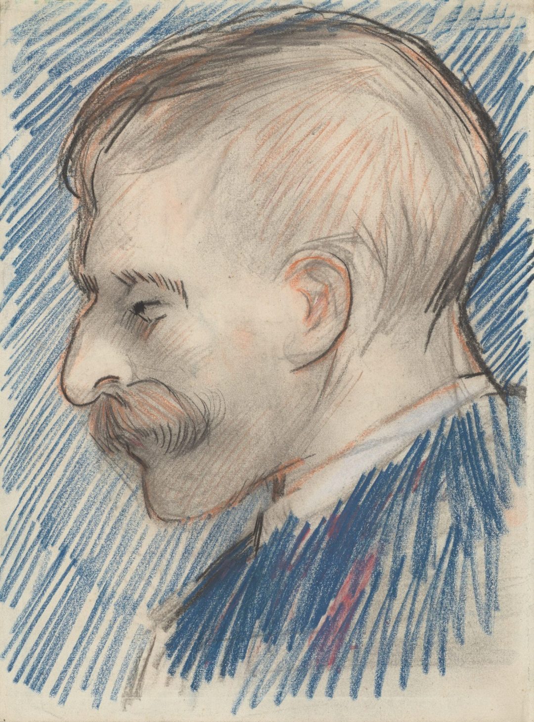 Cabeza de hombre (posiblemente Theo van Gogh), Van Gogh, 1887