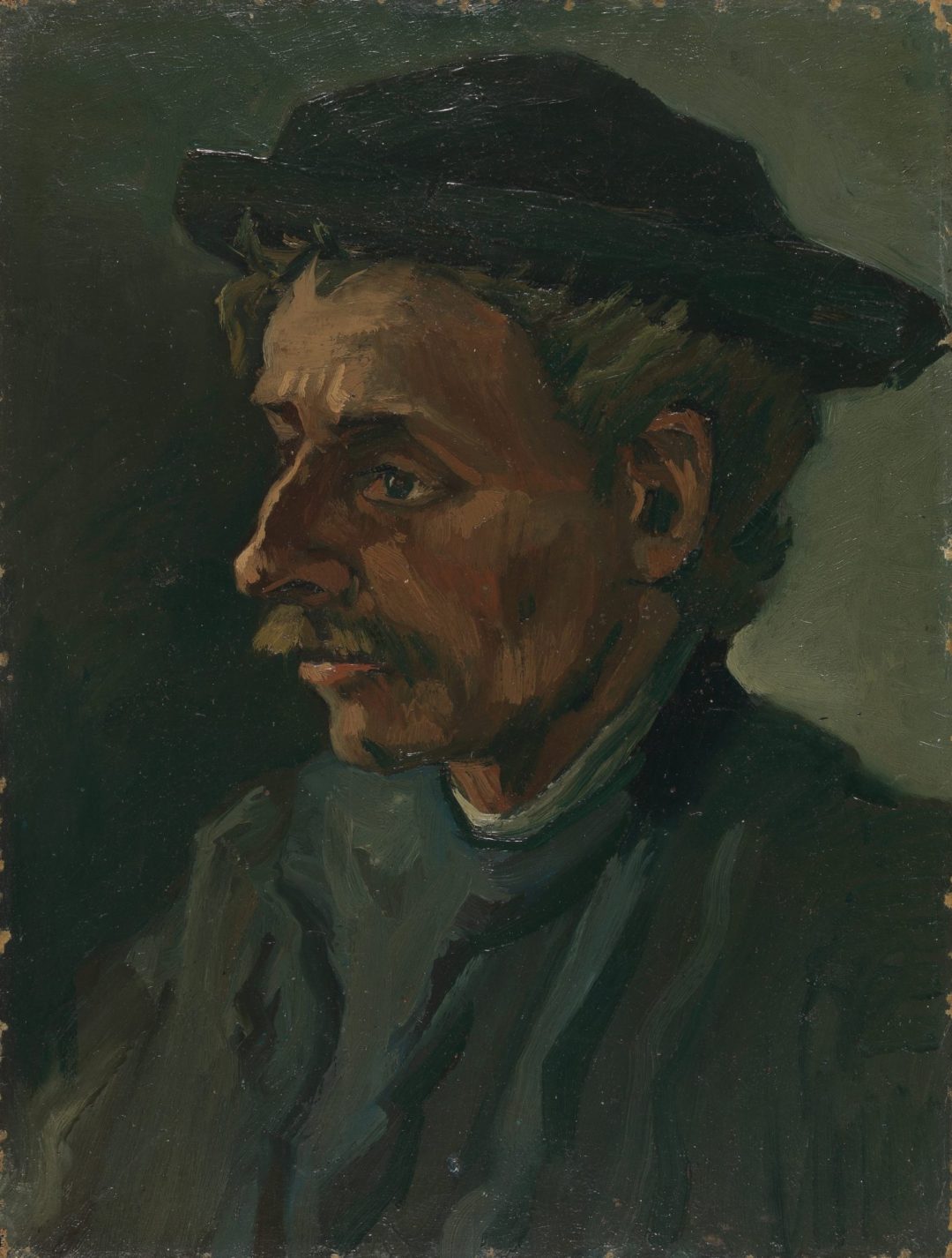 Cabeza de un hombre, Van Gogh, 1885, Museo Van Gogh
