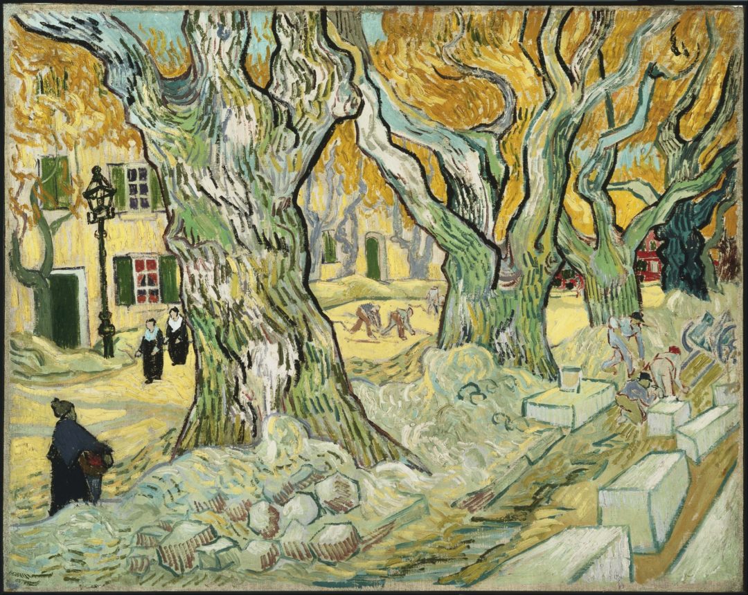 Camineros (Los grandes plátanos), Van Gogh, 1889, Colección Phillips