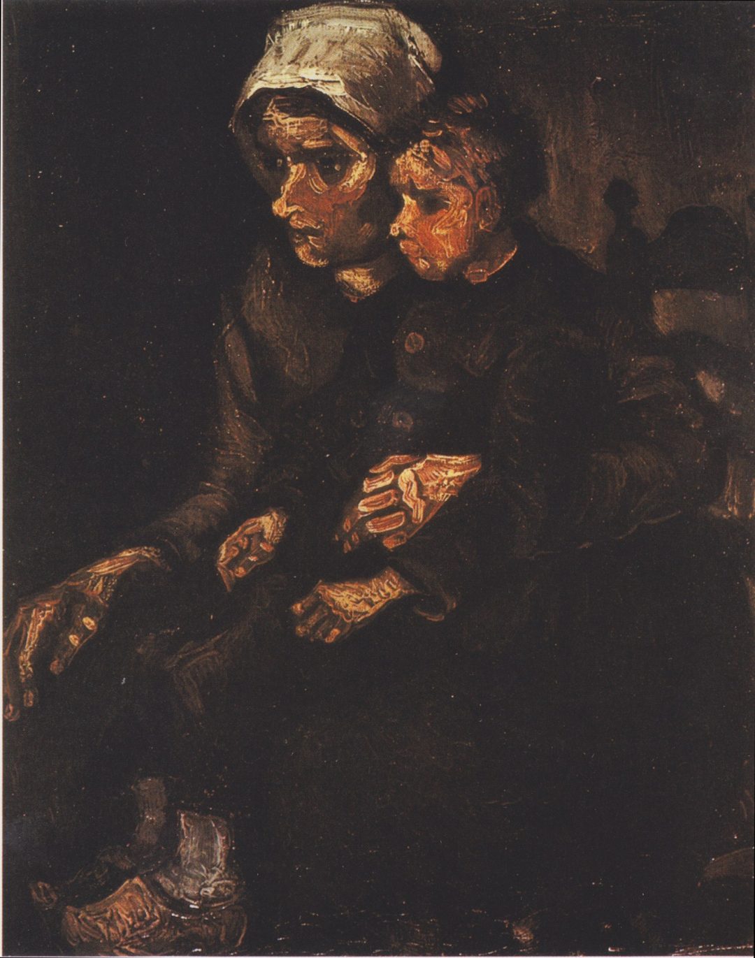 Campesina con niño en el regazo, de Van Gogh (Nuenen, 1885)