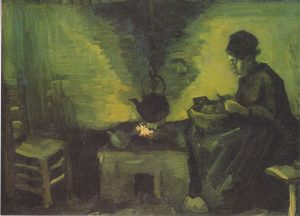 Campesina junto al hogar, de Van Gogh