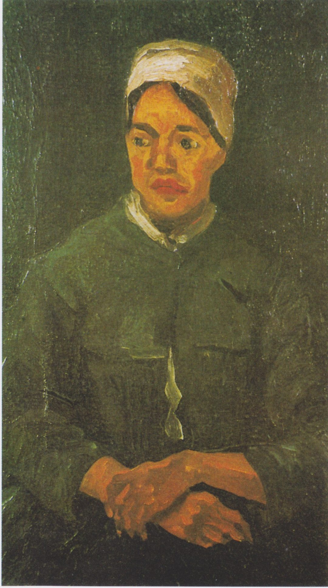 Campesina sentada con las manos juntas, de Van Gogh (Nuenen, 1885)