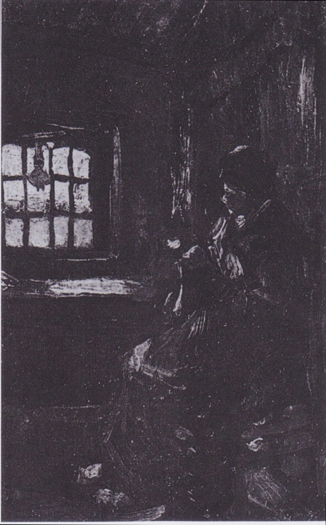 Campesina zurciendo medias, de Van Gogh (Nuenen, 1885)