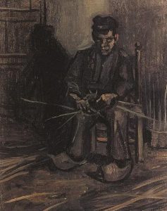 Campesino haciendo un cesto, de Van Gogh