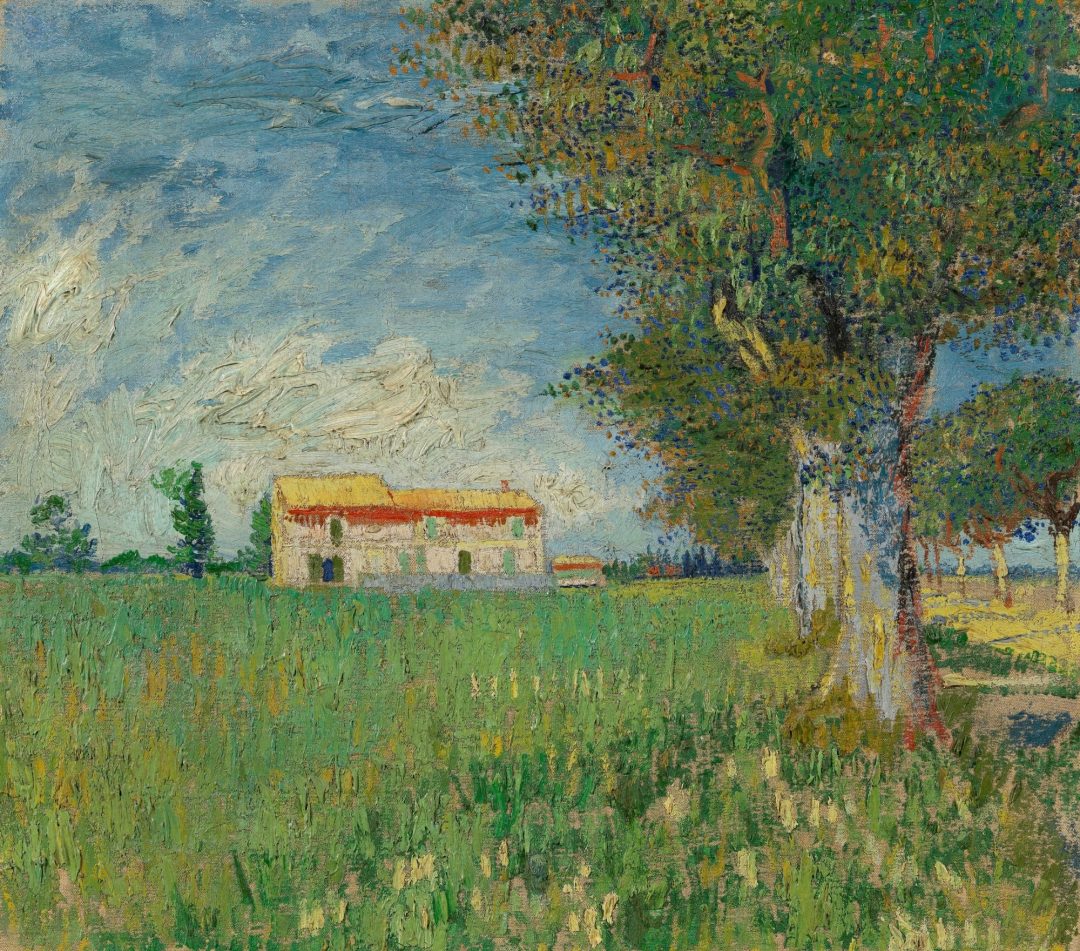 Casa de campo y trigal, Vincent van Gogh, 1888, Museo Van Gogh