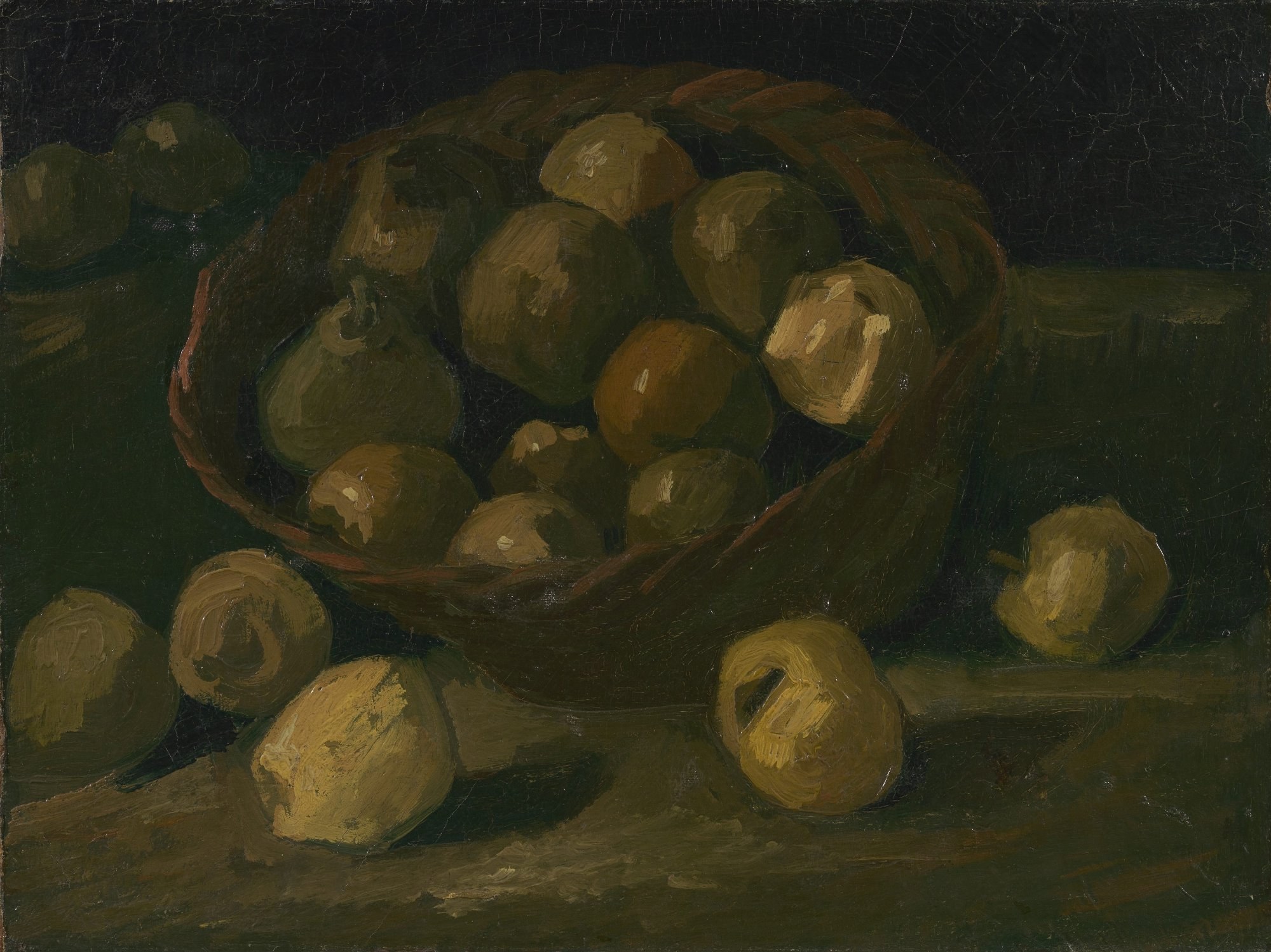 Cesta de manzanas, Van Gogh, 1885, Museo Van Gogh