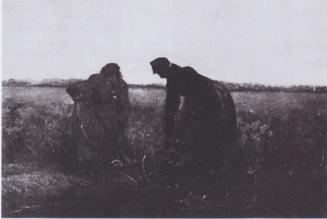Dos campesinas cavando, de Van Gogh (Nuenen, 1885)