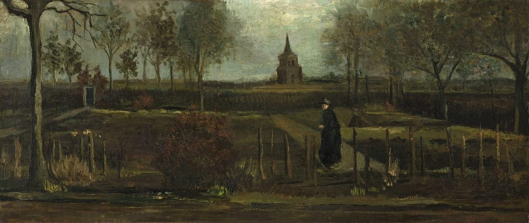 El jardín de la casa parroquial en primavera, Van Gogh, 1884
