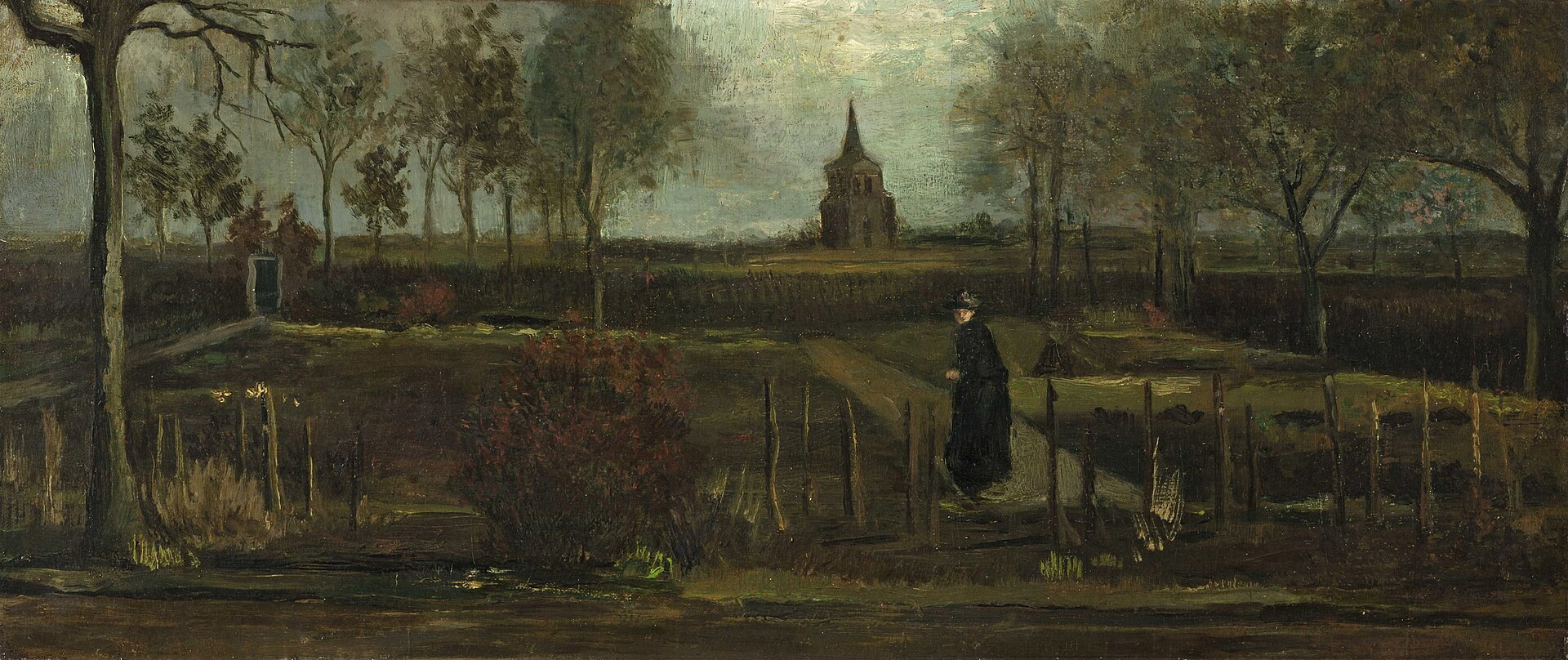 El jardín de la casa parroquial en primavera, Van Gogh, 1884