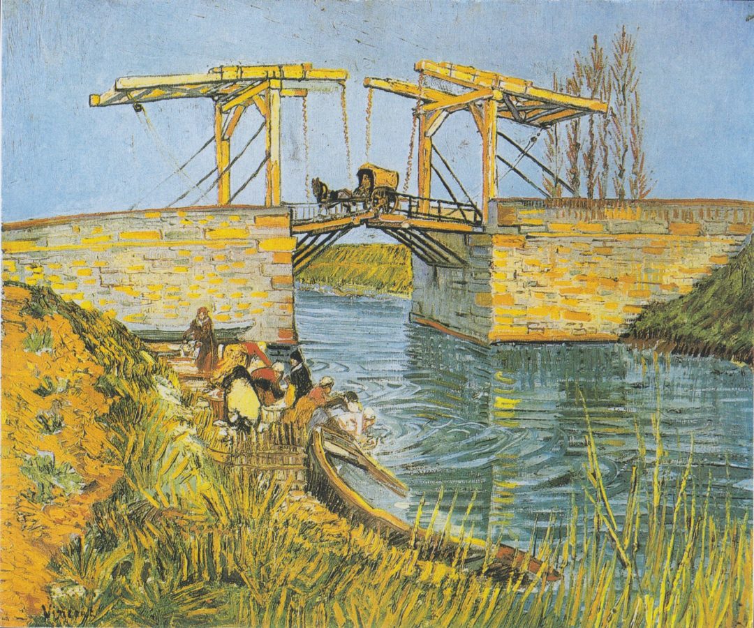 El puente de Langlois con lavanderas, Van Gogh, 1888, Kröller-Müller