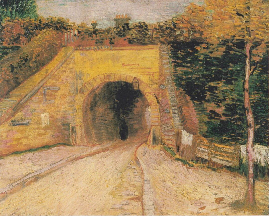El viaducto, calzada con paso subterráneo, Vincent van Gogh, 1887