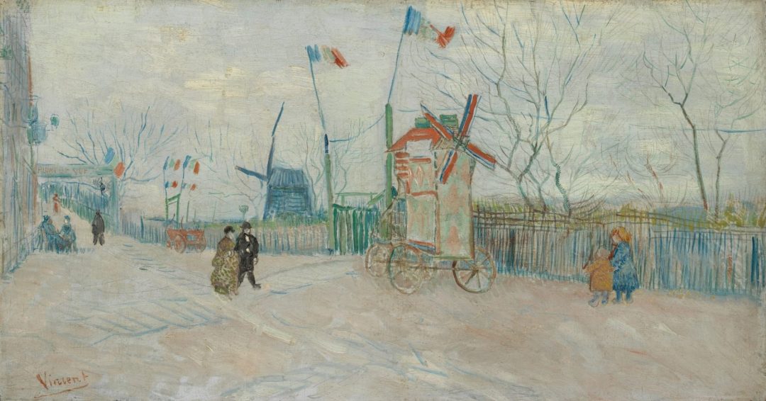 Escena callejera en Montmartre (Impasse des Deux Frères), Van Gogh, 1887