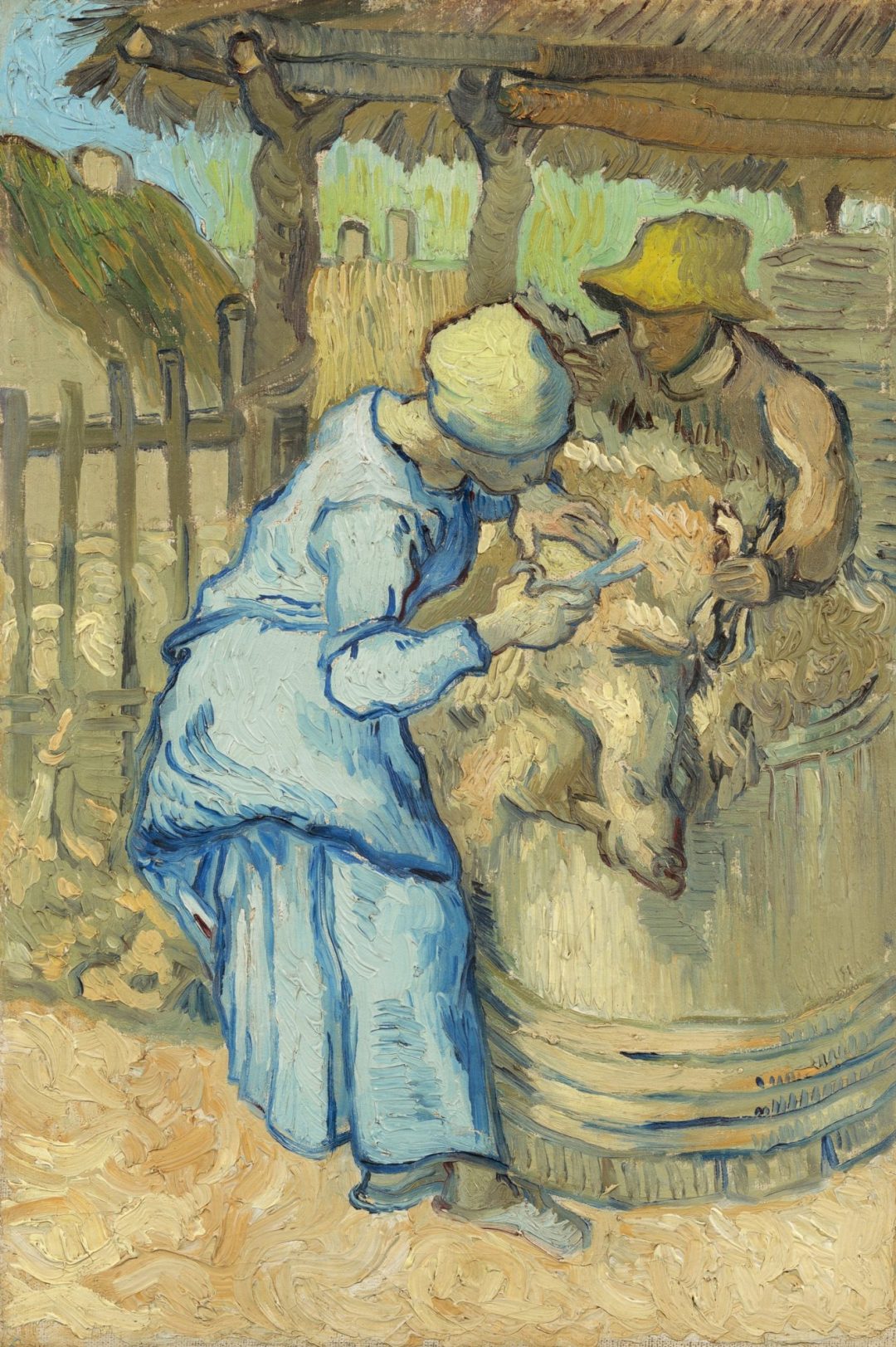 Esquiladora de ovejas (según Millet), Vincent van Gogh, 1889, Museo Van Gogh