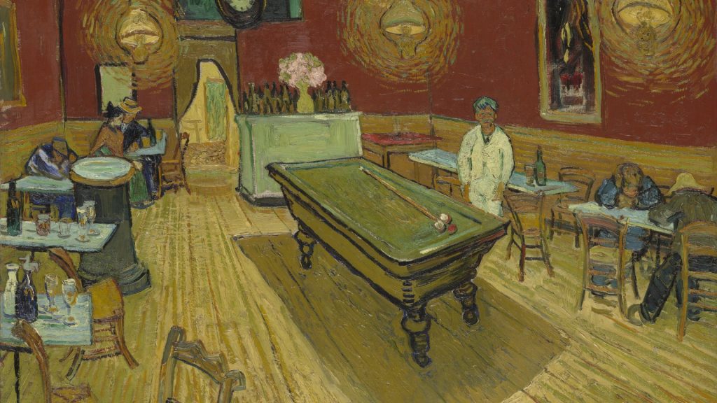 O Café à Noite na Place Lamartine de Van Gogh (1888), papel de parede em alta resolução