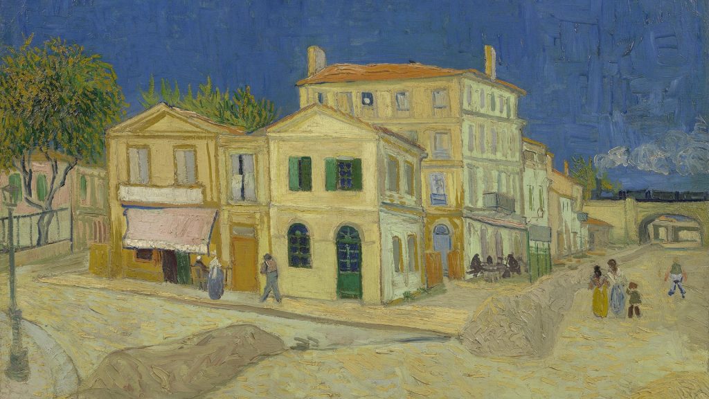 A Casa Amarela de Van Gogh (1888), papel de parede em alta resolução