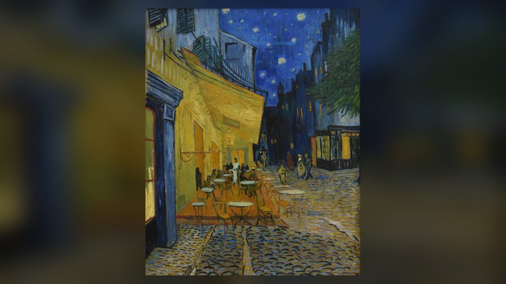 Terraço do Café à Noite de Van Gogh (1888), papel de parede em alta resolução