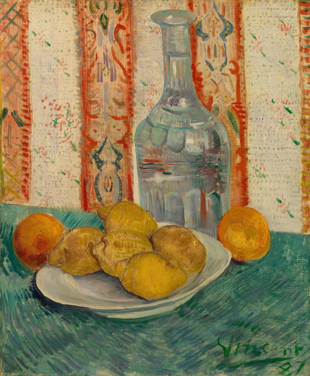 Jarra y plato con cítricos, Vincent van Gogh, 1887, Museo Van Gogh