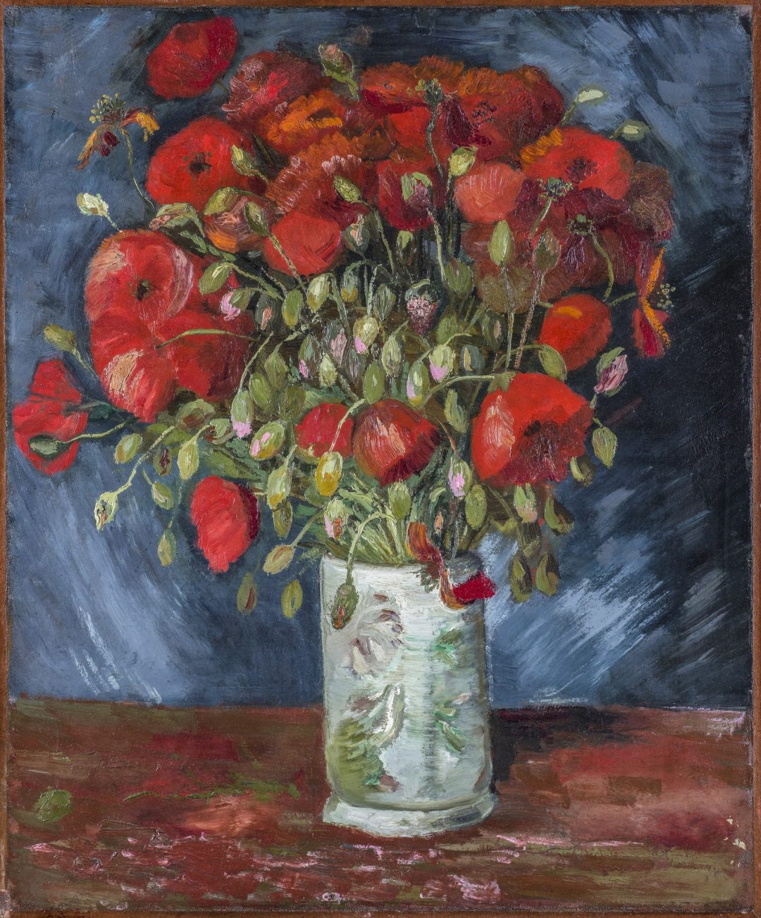 Jarrón con amapolas, Vincent van Gogh, 1886, Wadsworth Atheneum