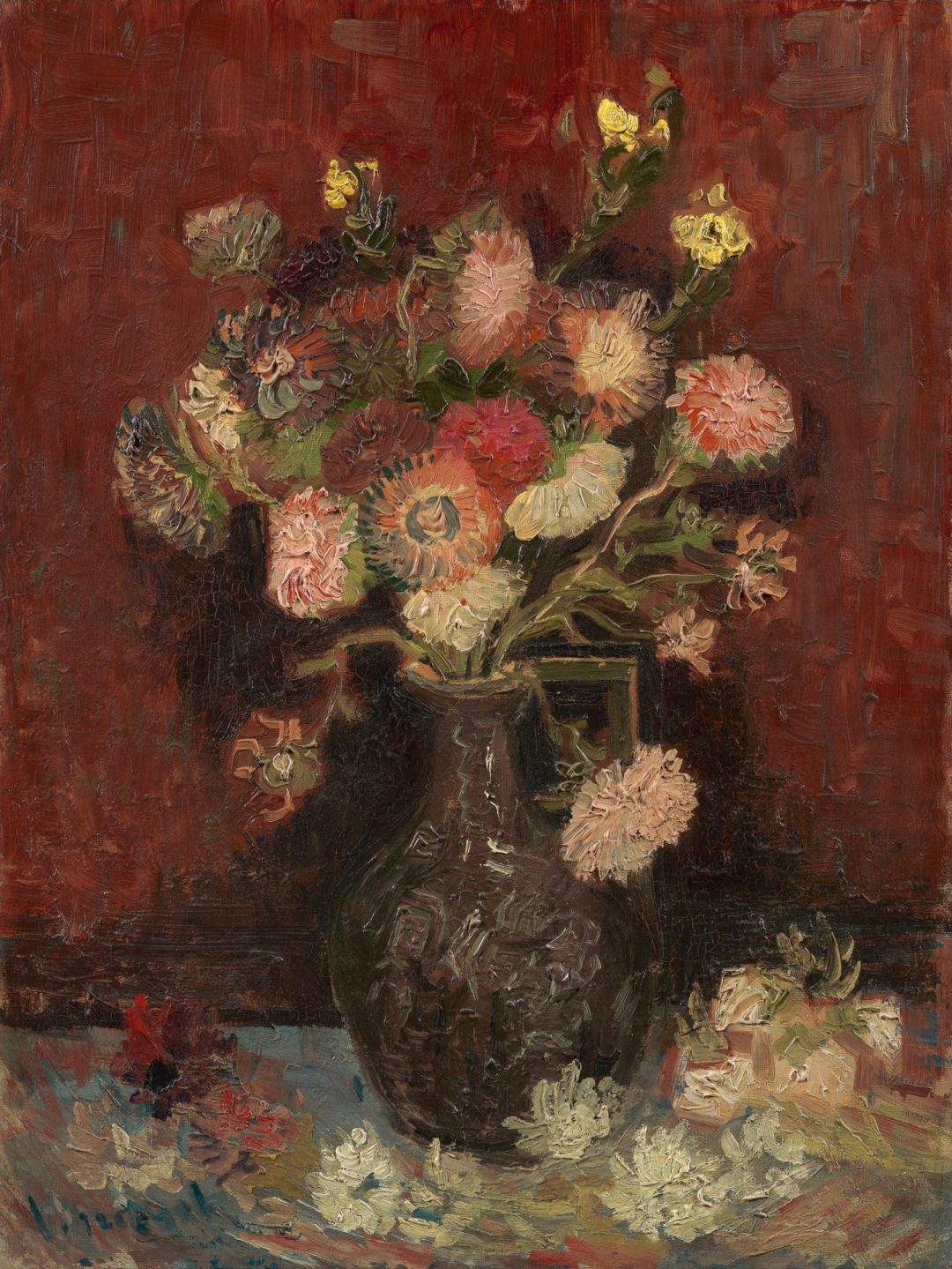 Jarrón con ásteres y flox, Van Gogh, 1886, Museo Van Gogh