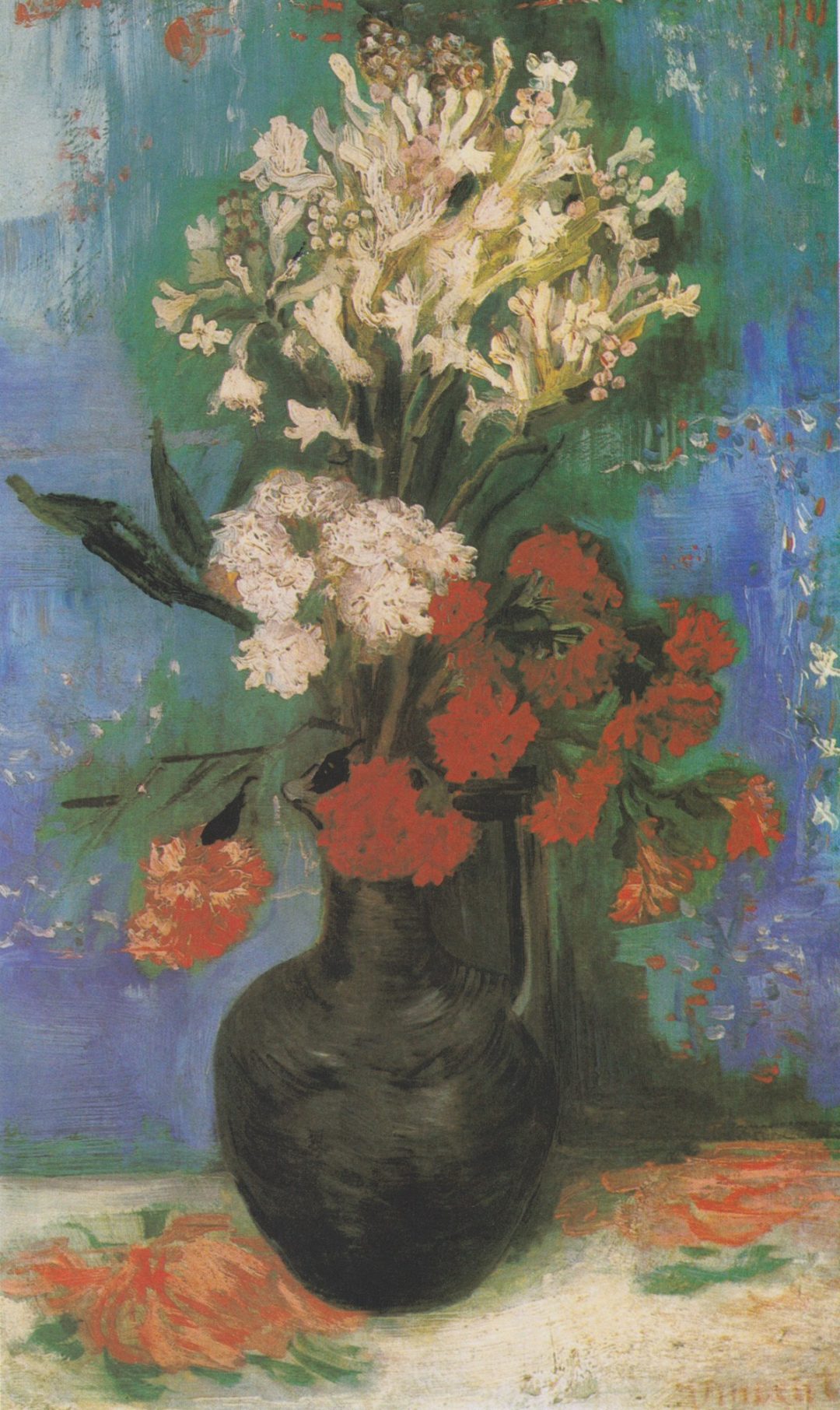 Jarrón con claveles y otras flores, Vincent van Gogh, 1886, Museo Kreeger