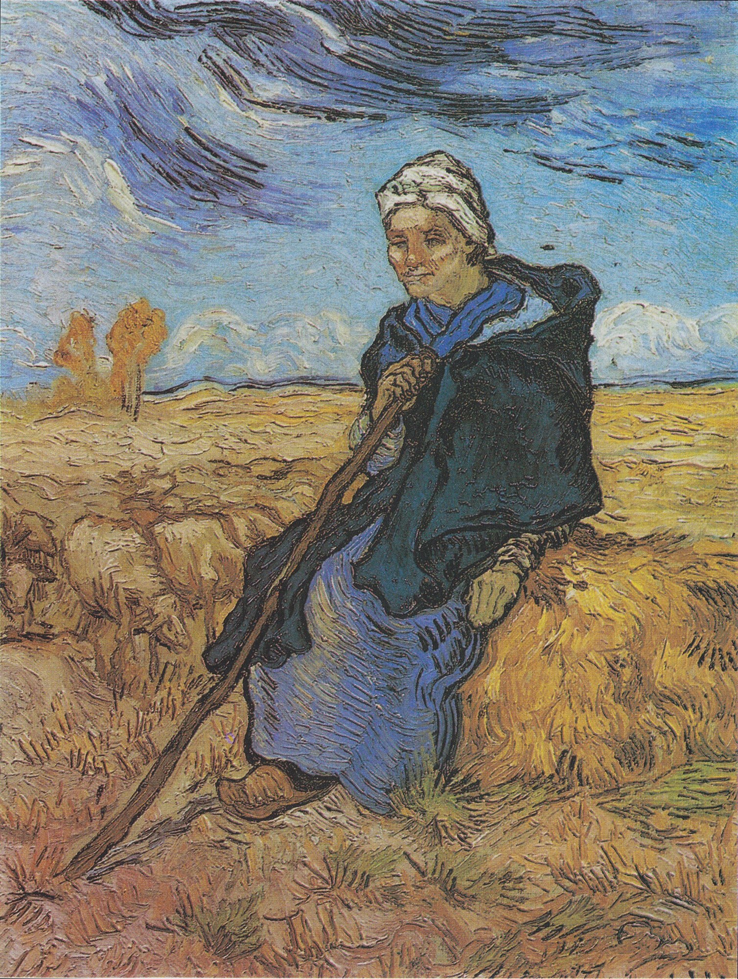 La pastora, según Millet, Van Gogh, 1889