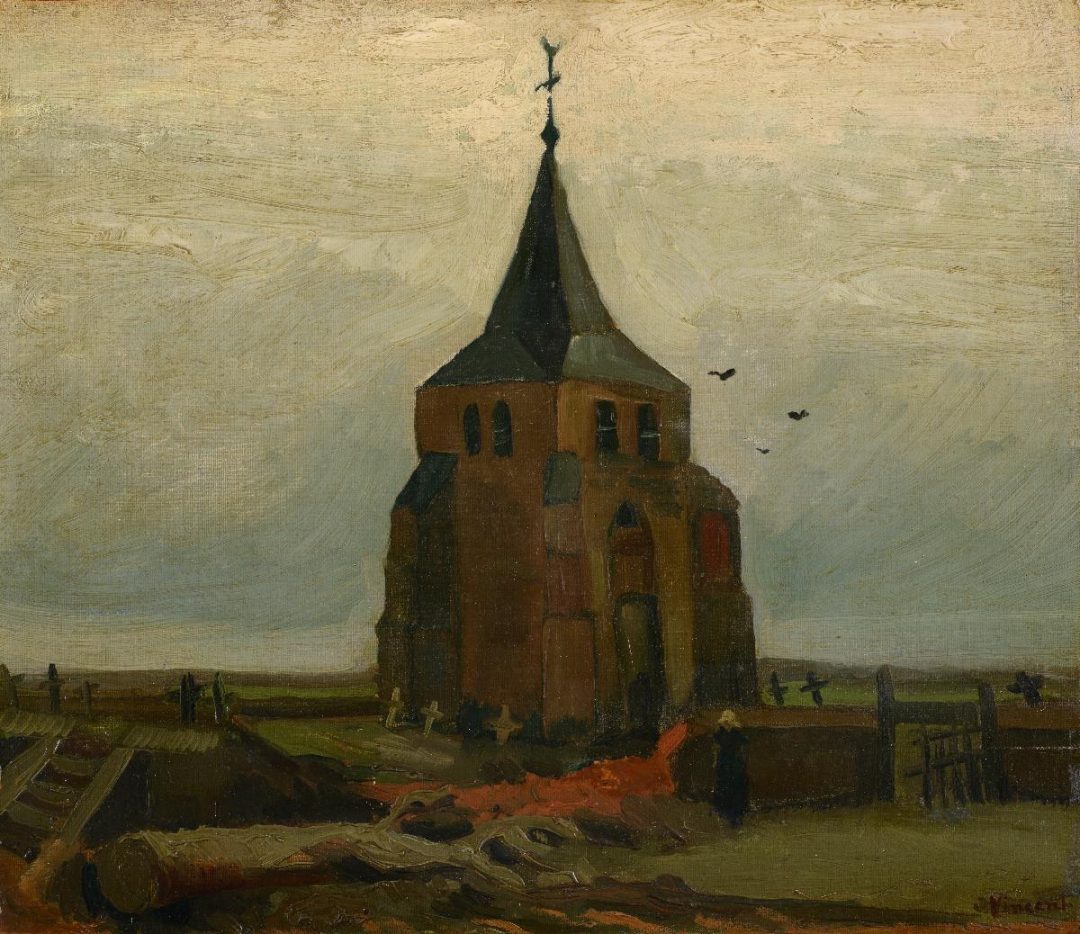La vieja torre de Nuenen, Van Gogh, 1884, Colección Bührle