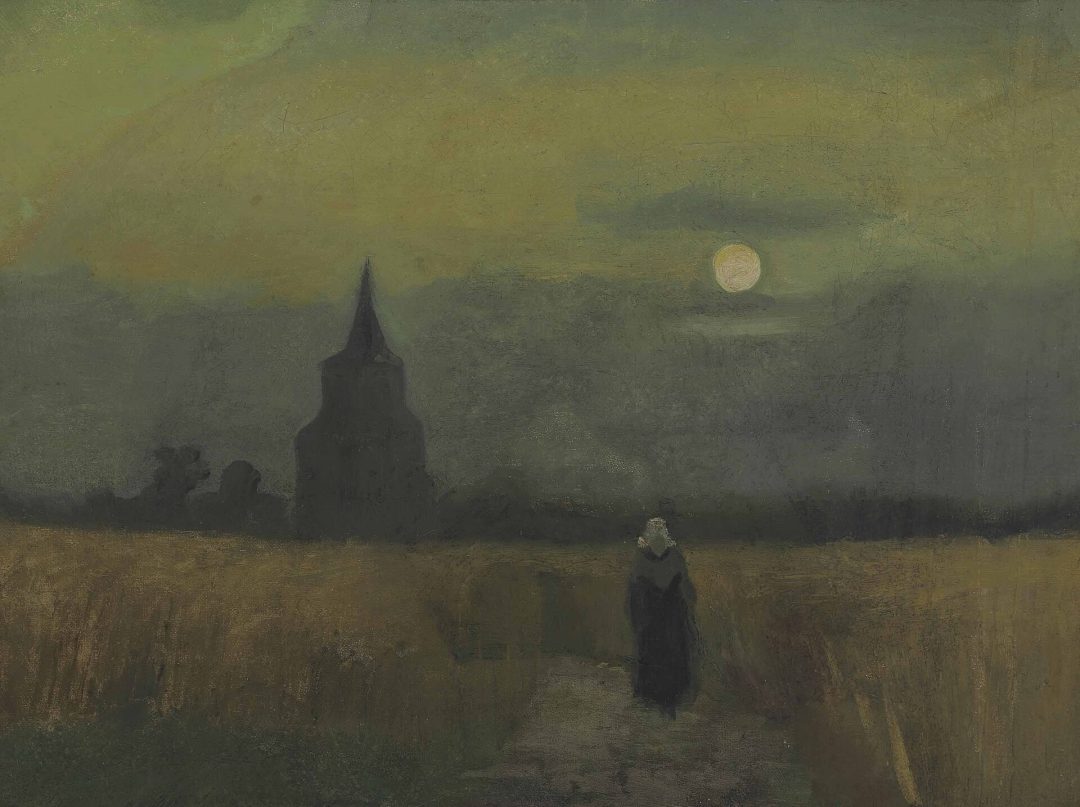 La vieja torre en los campos, Van Gogh, 1884