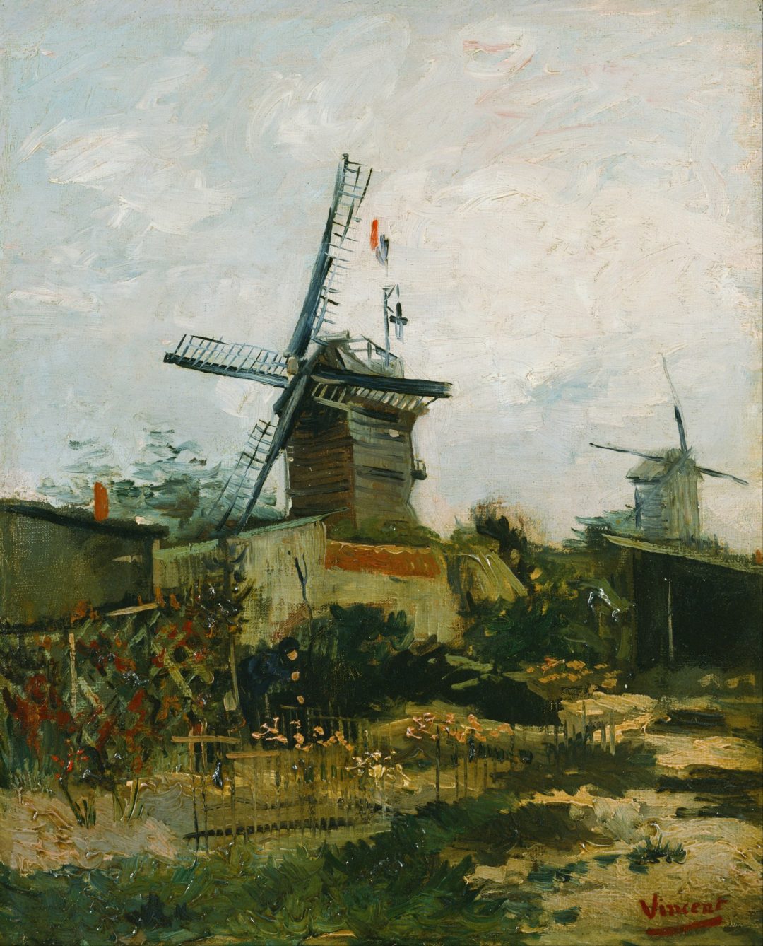 Le Moulin de Blute-Fin (Montmartre con molinos y huertas), Van Gogh, 1886, Artizon Museum