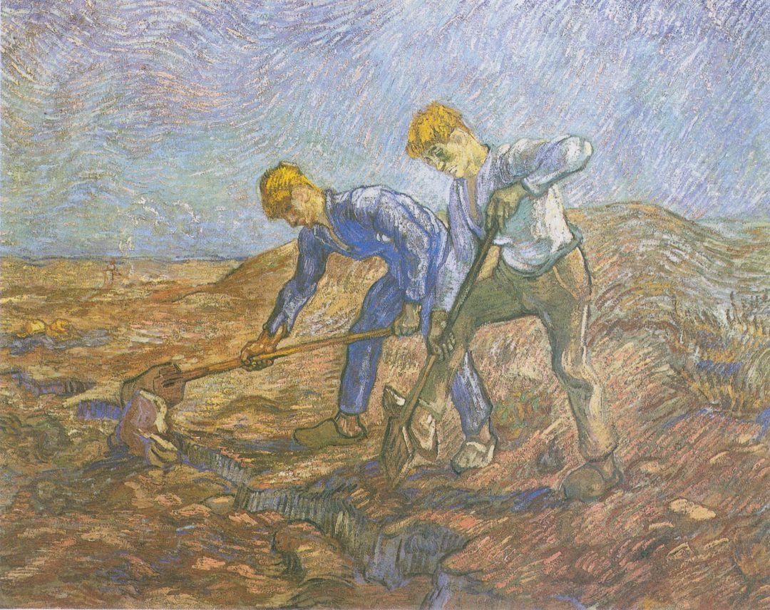 Los cavadores, según Millet, Van Gogh, 1889, Stedelijk