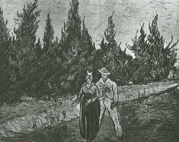 Los enamorados, el jardín del poeta IV, Van Gogh, 1888