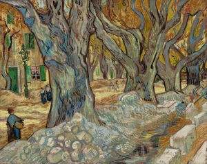 Camineros en el bulevar de Saint-Rémy, de Van Gogh