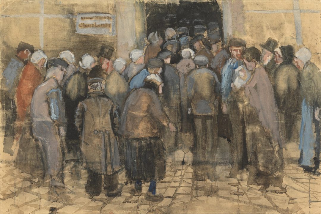 Los pobres y el dinero (La lotería), Vincent van Gogh, 1882, Museo Van Gogh