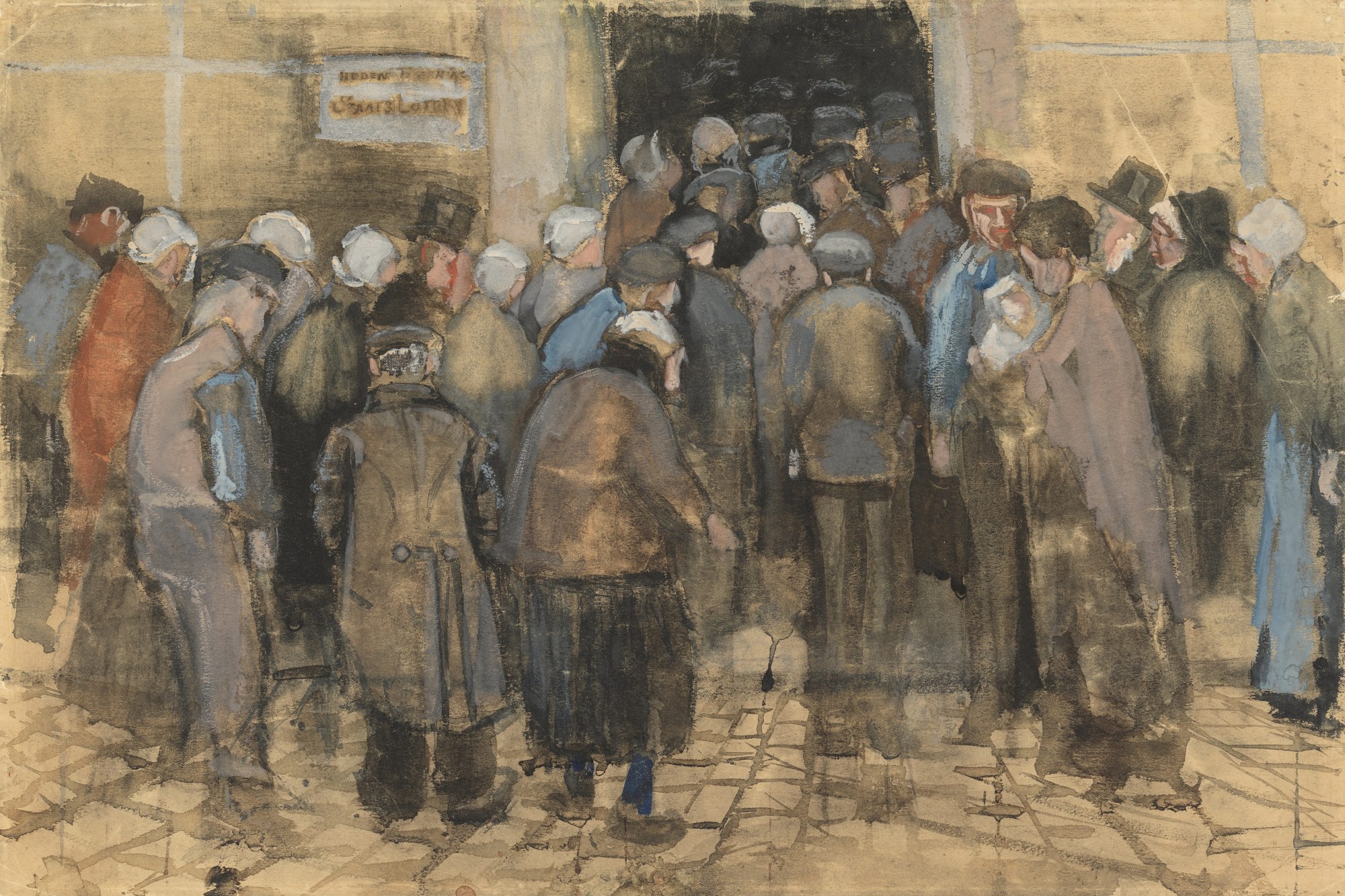 Los pobres y el dinero (La lotería), Vincent van Gogh, 1882, Museo Van Gogh