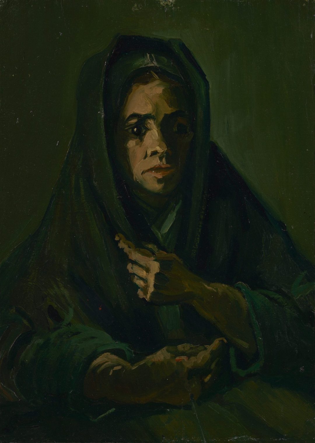 Mujer con mantón de luto, Vincent van Gogh, Nuenen 1885, Museo Van Gogh