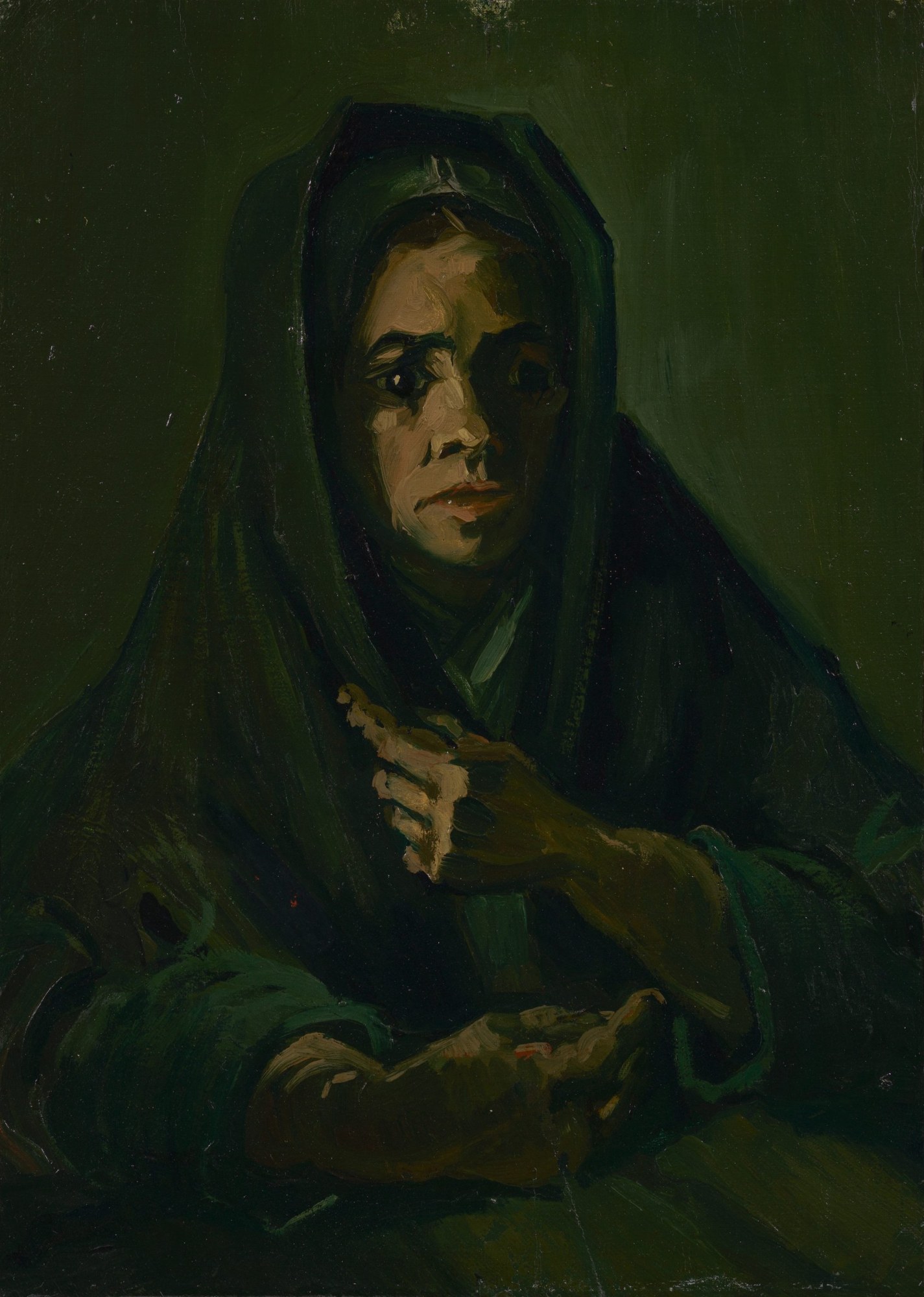 Mujer con mantón de luto, Vincent van Gogh, Nuenen 1885, Museo Van Gogh