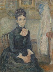 Mujer sentada junto a una cuna, de Van Gogh