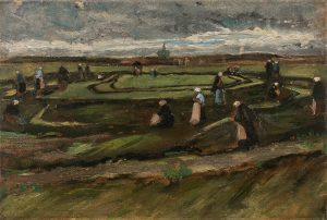 Mujeres remendando redes en las dunas, de Van Gogh