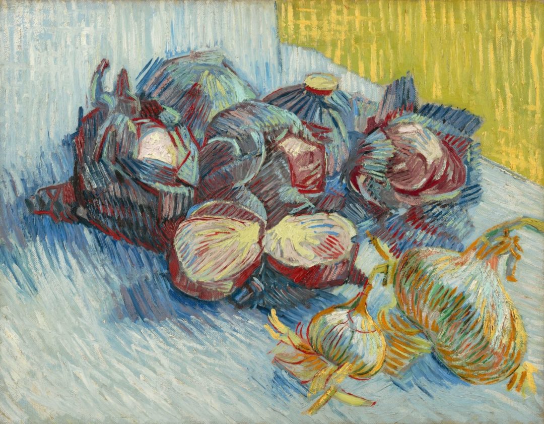 Naturaleza muerta con lombardas y ajos, Vincent van Gogh, 1887, Museo Van Gogh