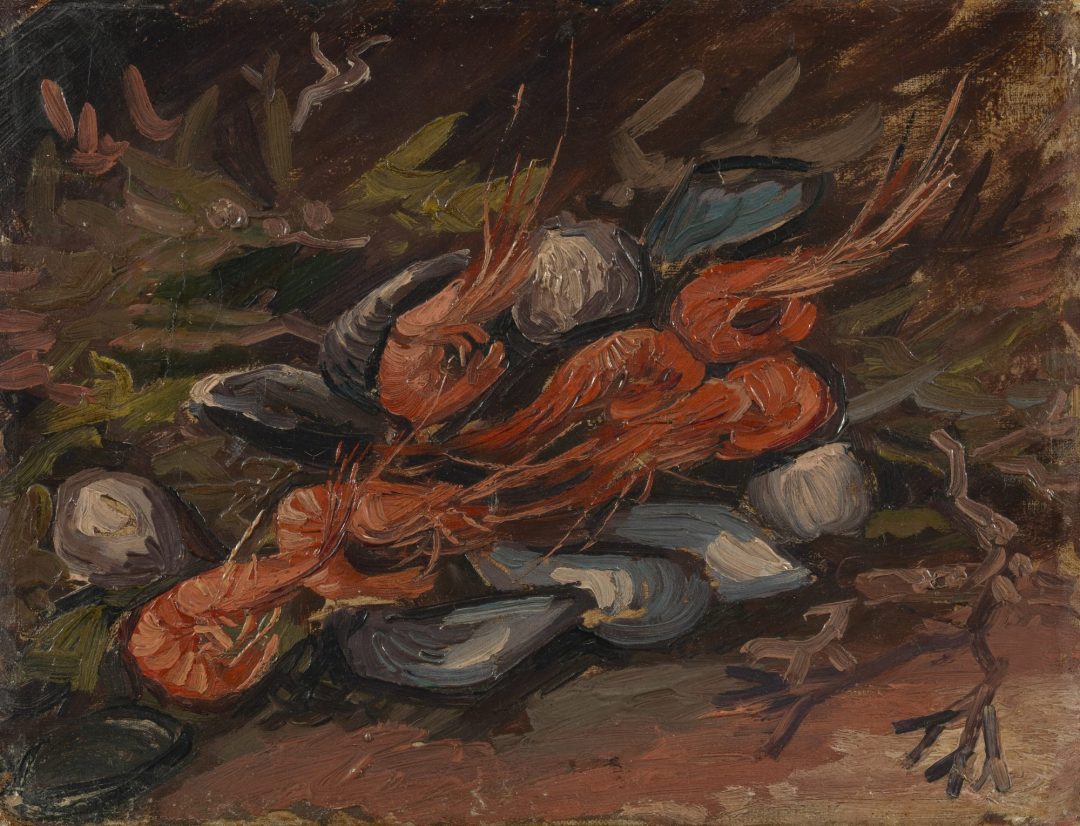 Naturaleza muerta con mejillones y gambas, Vincent van Gogh, 1886, Museo Van Gogh