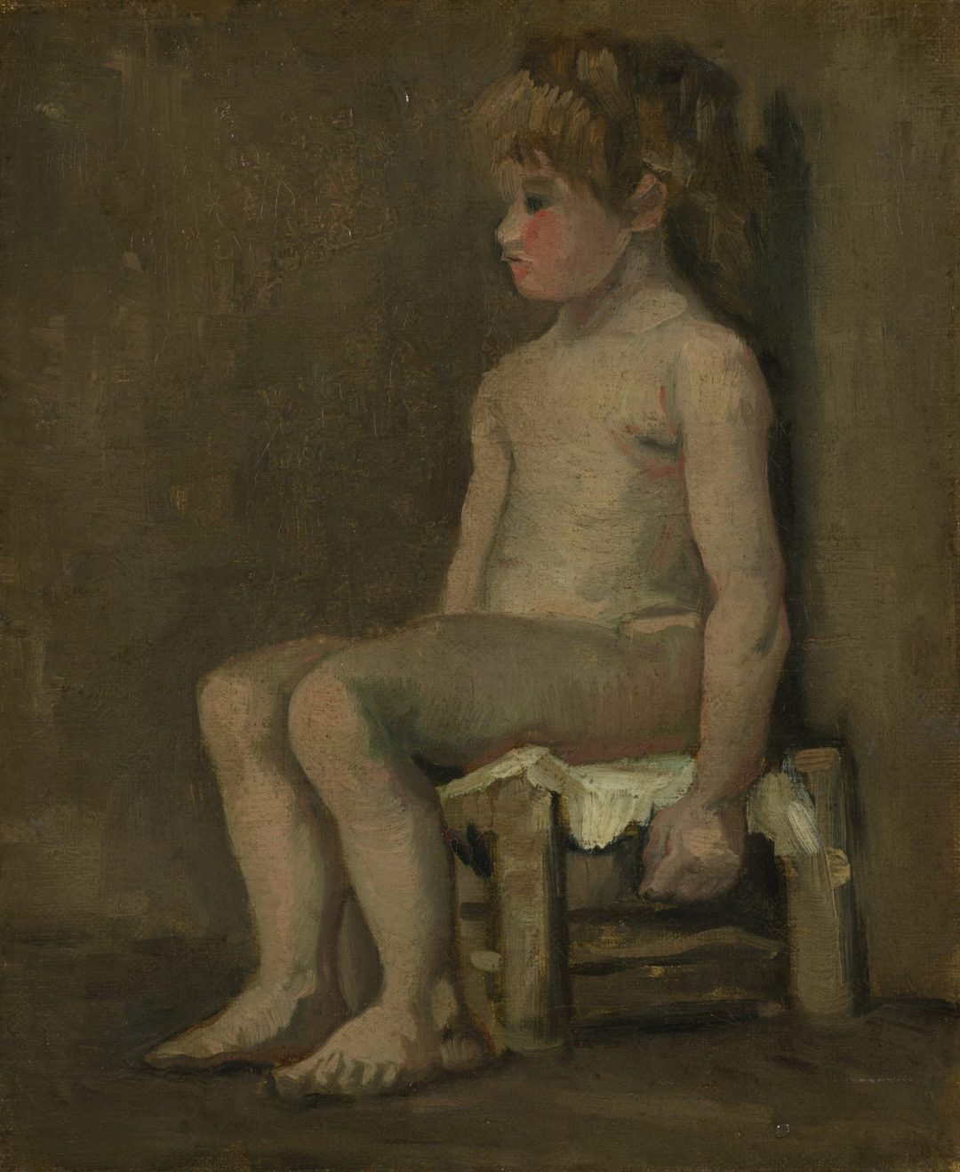 Niña desnuda sentada, Vincent van Gogh, 1886, Museo Van Gogh