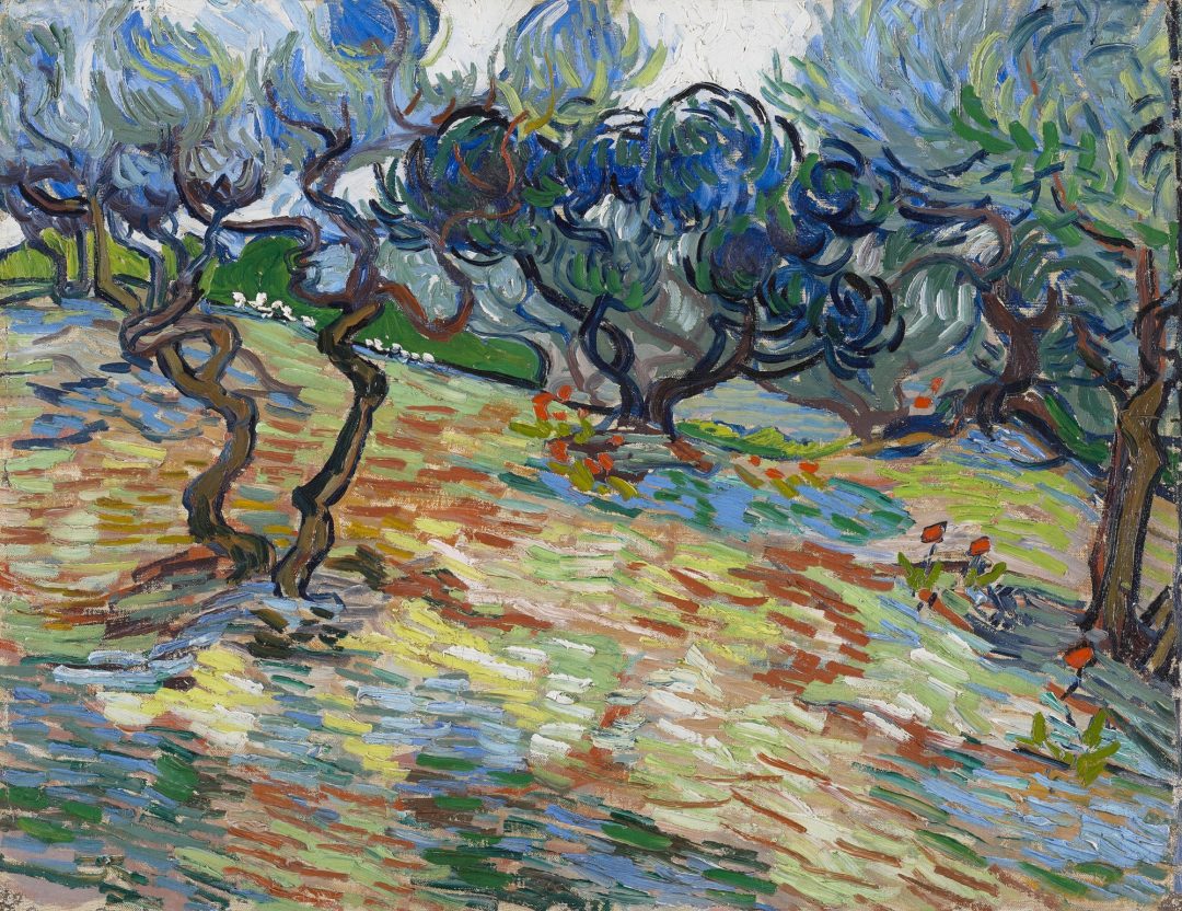 Olivos, cielo azul brillante, Vincent van Gogh, 1889, National Galleries of Scotland