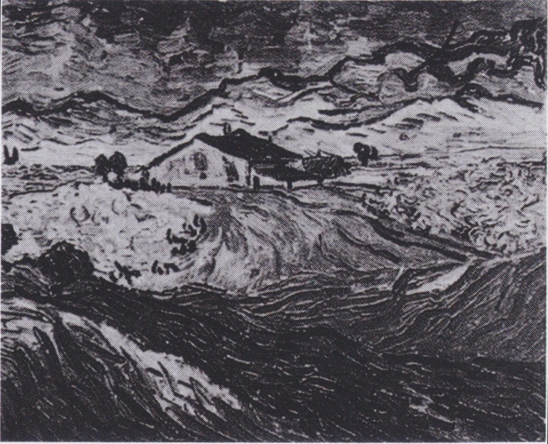 Paisaje en los alrededores de Saint-Rémy, Van Gogh, 1889