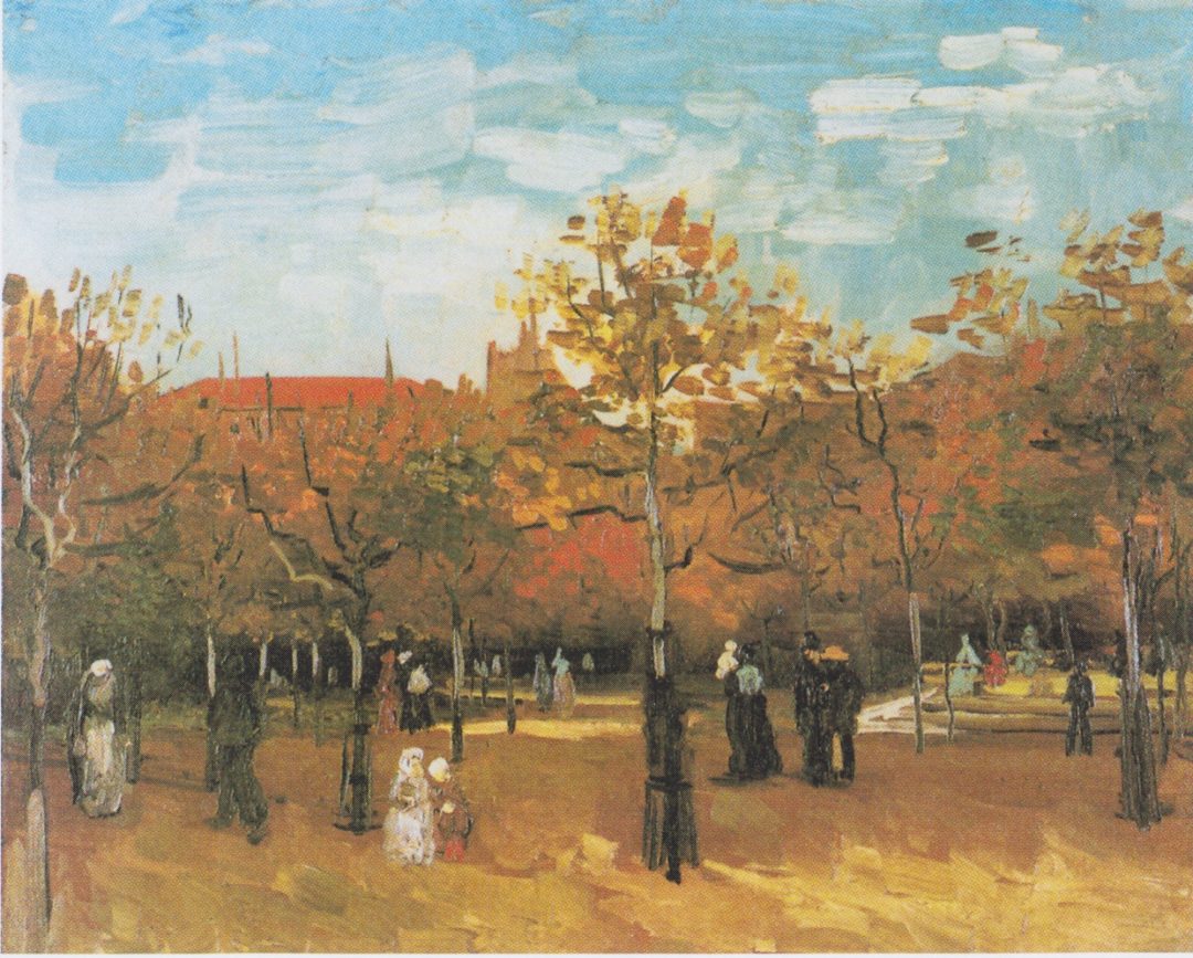 Paseantes en el Bois de Boulogne, Vincent van Gogh, 1886