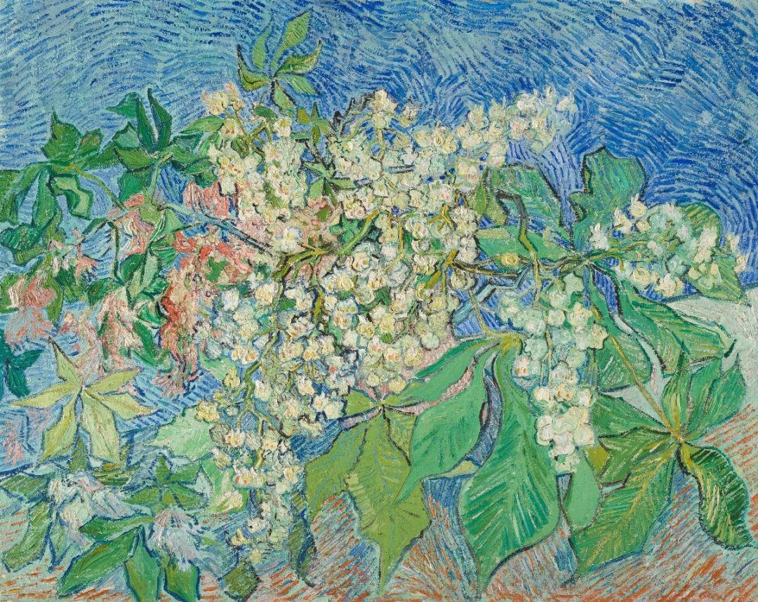 Ramas de castaño en flor, Van Gogh, 1890, Colección Bührle