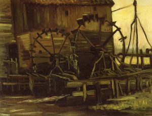 Ruedas del molino de agua de Gennep, de Van Gogh