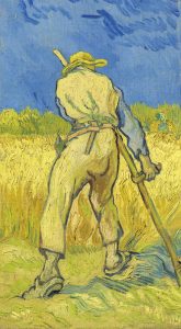 Segador con guadaña, según Millet, de Van Gogh