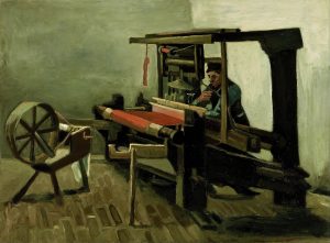 Tejedor con torno de hilar, de Van Gogh
