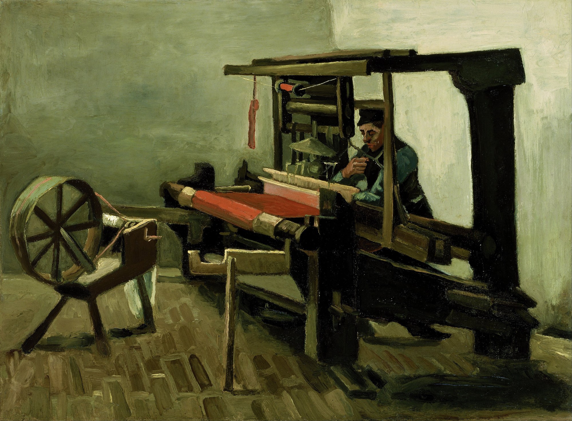 Tejedor con torno de hilar, Van Gogh, 1884, MFA Boston
